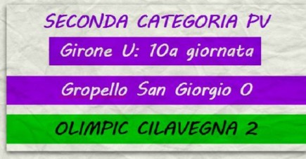 Gropello S.G. - Olimpic Cilavegna 0-2: giornata grigia al Comunale